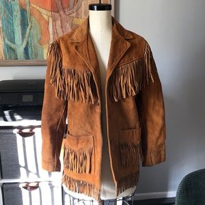 VINTAGE WESTERN SUEDE FRINGE JACKET UNISEX